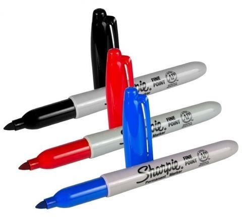 MEDID - 4 marcadores punta fina negro, rojo y azul